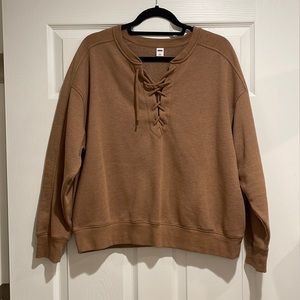 Old Navy Lace Up Crew Neck